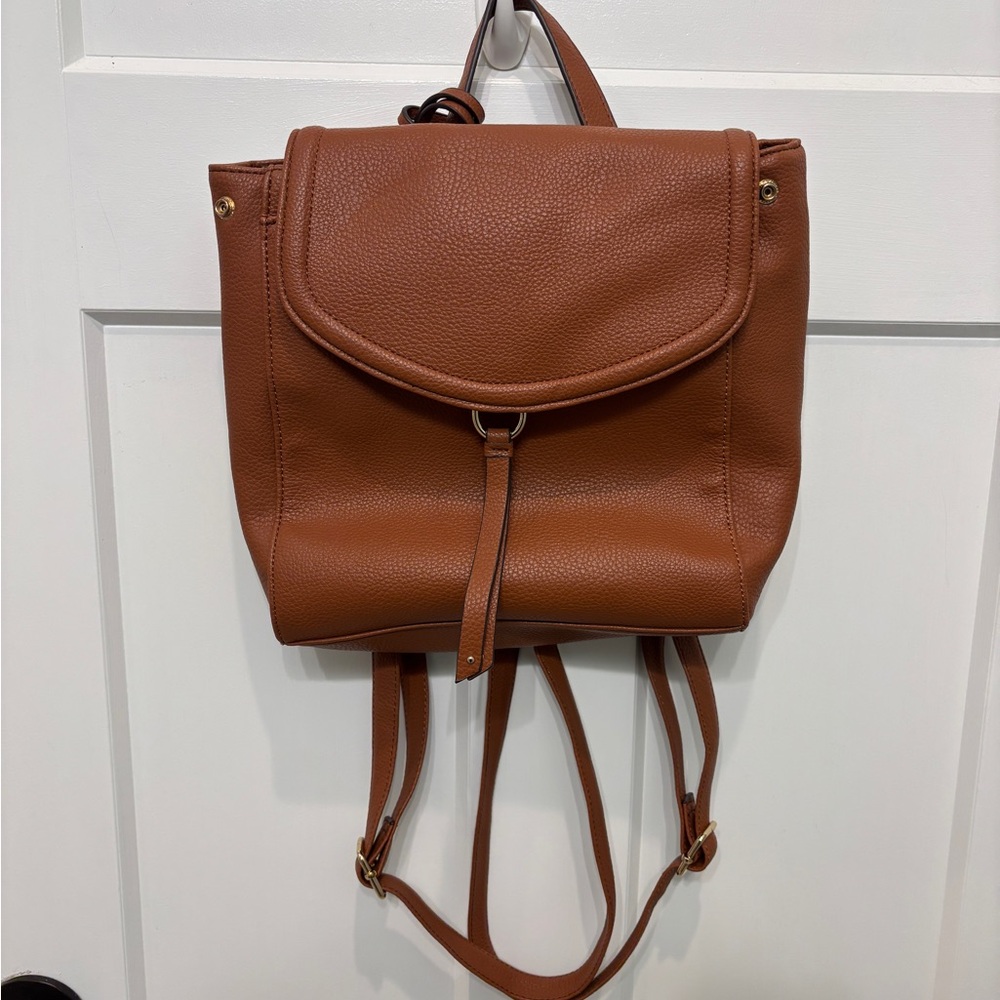 Brown Leather Backpack